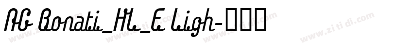 AG Bonati_HL_E Ligh字体转换
